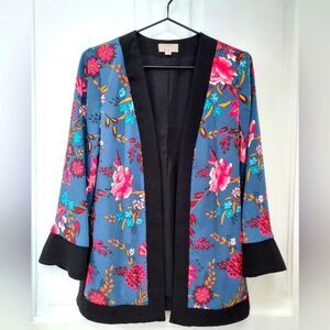 Ann Taylor Loft Floral Printed Kimono Blazer XS